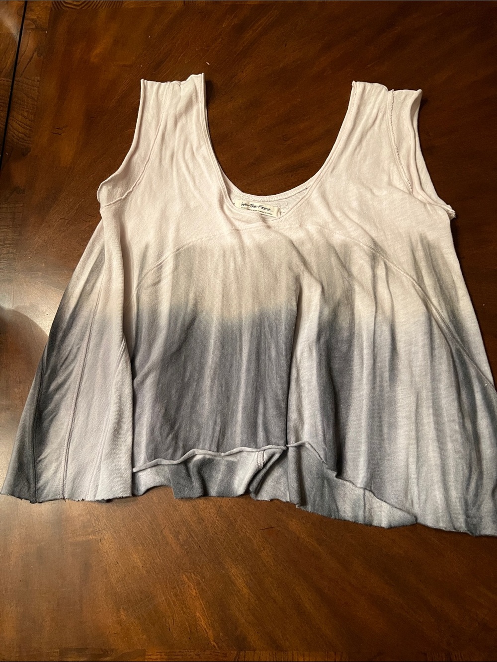 Free People pink -to-Gray Ombre Tank Top